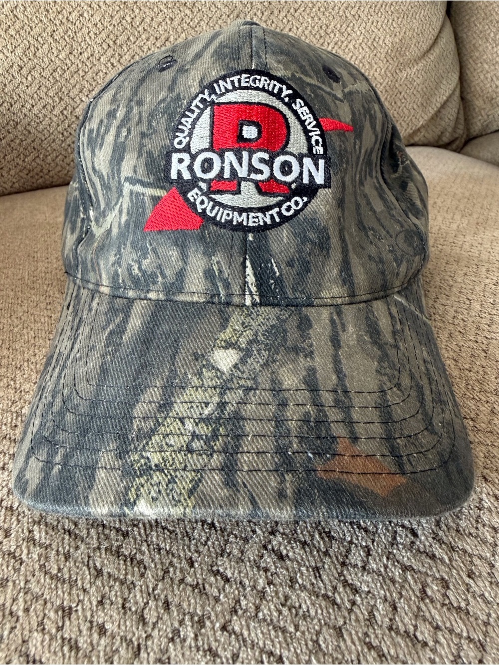Ronson Camo Logo Baseball Cap - Green/Black